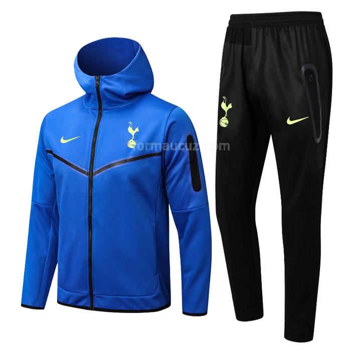 nike tottenham hotspur 2022-23 22125a1 mavi kapüşonlu ceket