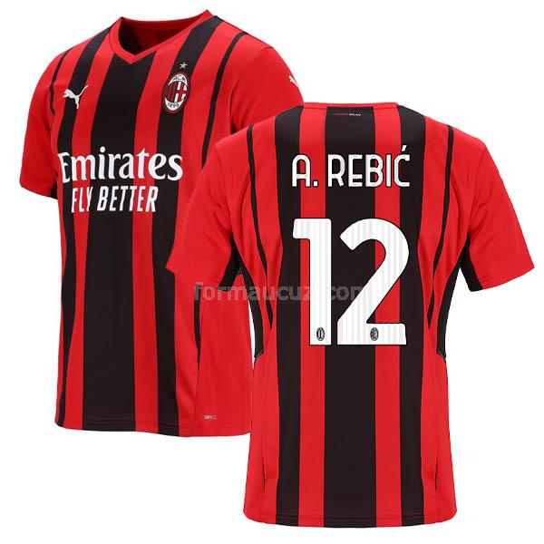 puma ac milan 2021-22 a.rebic İç saha maç forması