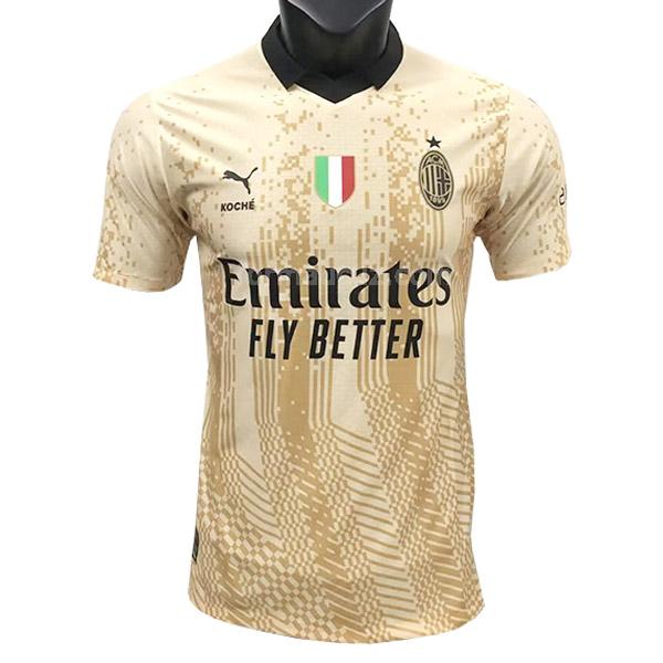 puma ac milan 2022-23 oyuncu sürümü dördüncü sarı forması