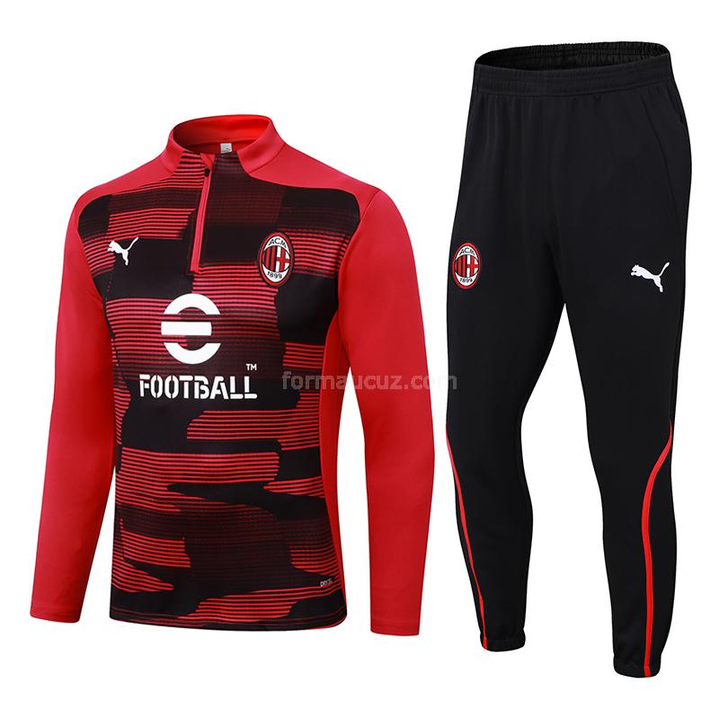 puma ac milan 2024-25 kırmızı-siyah svetşört