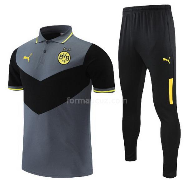 puma borussia dortmund 2022 kitler gri siyah polo